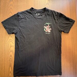 Riot Society Mens Japan Koi Fish Skull Graphic T-Shirt Black Medium Tokyo x LA